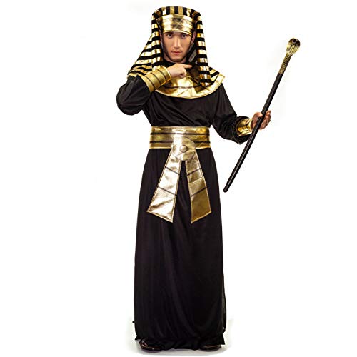 SEA HARE Disfraz de Faraón Egipcio para Hombre (Negro)