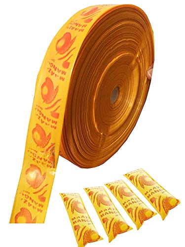 SENO - Bolsa Pepsi amarilla impresa, rollo Pepcee, bolsa de rollo Chuski, tubo de embalaje Pepsi, tubo de embalaje Pepsi de 60 micras, ancho de 37 mm, 2500 bolsas cortadas de 5 pulgadas (1 rollo)