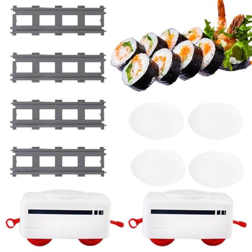 Set de trenes de sushi rotativo | Conjunto de trenes de sushi | Rotating Sushi Bar at Home | Tren de sushi Rotativo Alimentado por batería | Juego de trenes eléctricos para presentación de sushi de