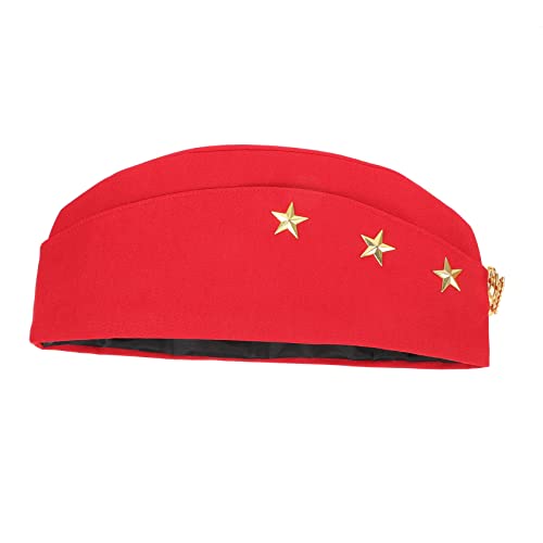 SEWACC Disfraces De Cosplay 3 Uds Sombreros De Camuflaje Rojo Ropa De Mujer Fiesta De Viaje Accesorio De Yate Ruso Ejército De La Marina Disfraz Marino Para Adultos Gorra De Almirante