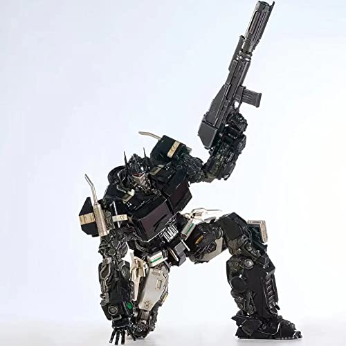 SHANINA,Robot de Juguete, MM01-B Optimus Prime, versión Mejorada 2.0, versión Oscura, Modelo con Marco de aleación, LED Ocular de 30 cm de Alto, Figuras de acción, a Partir de 8 años.