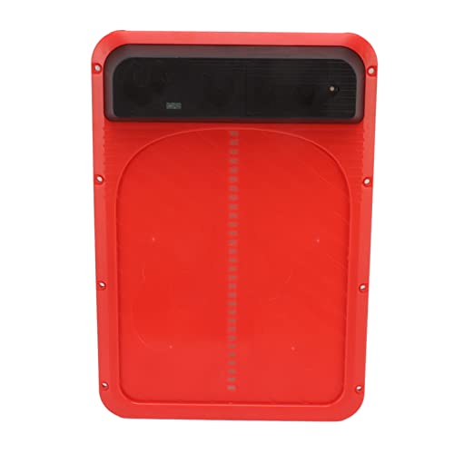 Shanrya Puerta Automática para Pollos con Batería, Puerta Automática de Plástico para Gallinero, Detección de Luz, Arranque Duradero con un Botón para Granja (Rojo)