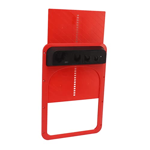 Shanrya Puerta Automática para Pollos con Batería, Puerta Automática de Plástico para Gallinero, Detección de Luz, Arranque Duradero con un Botón para Granja (Rojo)