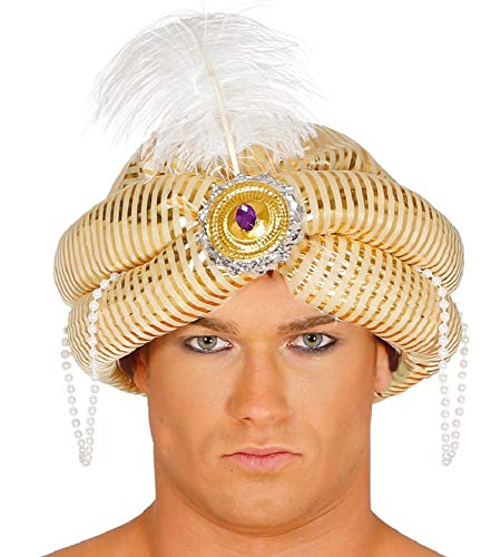 shoperama Sombrero turbante Maharadscha Sultan Oriente 1001 Noche Aladin del Desierto Príncipe Emir Kalif Bollywood accesorio para disfraz