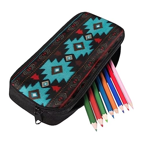 Showudesigns Estuche para lápices azteca occidental para niñas y adolescentes, bolsa para lápices, suministros escolares, estuche tribal navajo, bolso bohemio