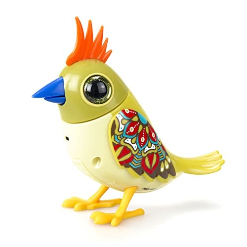SilverLit DIGIBIRDS Pájaro Interactivo Que silba y Canta, Reacciona al Tacto y a la Voz, Modelo Aleatorio, Juguete para niños, A Partir de 5 años, Multicolor