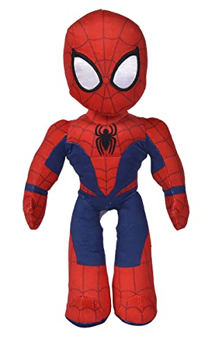 Simba Toys - Peluche Marvel Articulado Spiderman, 100% Original, Apto para Niños y Niñas de todas las Edades - 25 cm