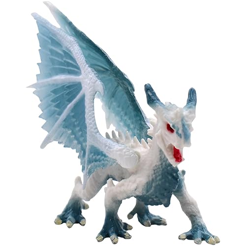 simyron Dragón de Hielo Juguetes Modelo Mini Dinosaurios Juguetes, Series Toys Juego de Muñecas Modelo de Realistas El Dragón de Hielo es Adecuado como Decoración de la Habitación