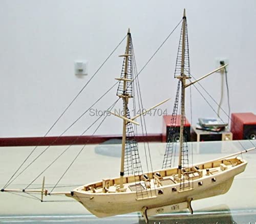 SIourso Maquetas De Barcos De Madera Kit De Modelo De Velero: Modelo De Madera De Barco Occidental Harvey 1847 Y 2 Barriles De Madera Gratis