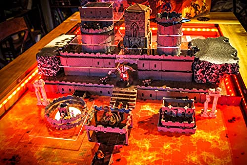 Sistema modular de castillo: Juego de mesa y juego de terreno RPG para mazmorras y dragones, Pathfinder, castillos y cruzadas, 13ª edad, Runequest, Zombicide, y mucho más. Regent Set (680 piezas)