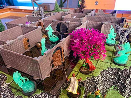 Sistema modular de mazmorra: juego de mesa y RPG Terrain para Dungeons & Dragons, Pathfinder, Castillos y Cruzadas, Asunder, Zombicida y más. Juego de pícaro (más de 225 piezas 505 cuadrados)