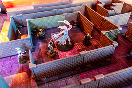 Sistema modular de mazmorra: juego de mesa y RPG Terrain para Dungeons & Dragons, Pathfinder, Castillos y Cruzadas, Asunder, Zombicida y más. Juego de pícaro (más de 225 piezas 505 cuadrados)