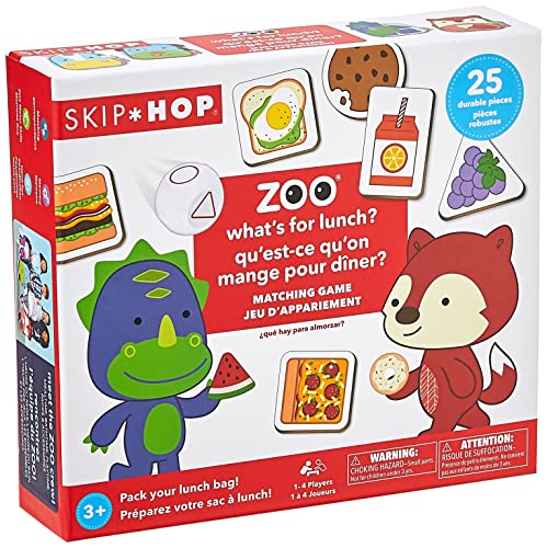 Skip Hop Memoria para niños pequeños y juego a juego, zoológico ¿Qué hay para el almuerzo?