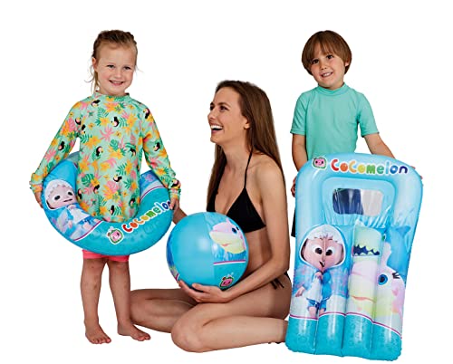 Smart Planet Juego de playa Cocomelone – Colchón de aire, bola de agua, juguete de playa para piscina y mar, juguete inflable para niños