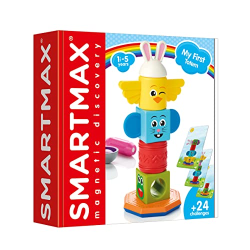 Smartmax - My First Totem | Juguetes Niños 1 Año O Más | Bloques Construccion Niños | Juguetes Bebe 1 Año | Bloques De Construcción Magnéticos