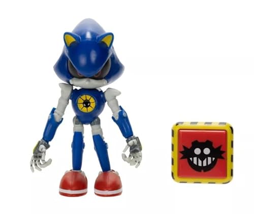 Sonic The Hedgehog Colección de figuras de acción articuladas de 4 pulgadas (elige figura) (Metal Sonic)