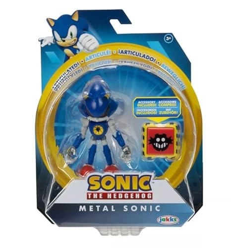 Sonic The Hedgehog Colección de figuras de acción articuladas de 4 pulgadas (elige figura) (Metal Sonic)