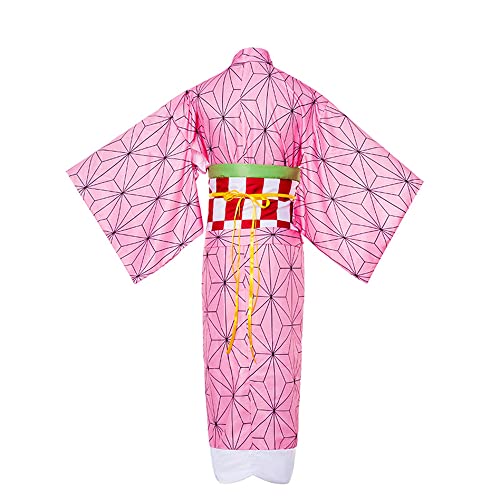 SOOYOOYOO Kamado Nezuko Cosplay Kimono Carnaval Trajes De Actuación Regalo De Fantasía Para Fanáticos Unisexo [El Disfraz No Se Vende Ni Es Creado Por Kamado Nezuko]