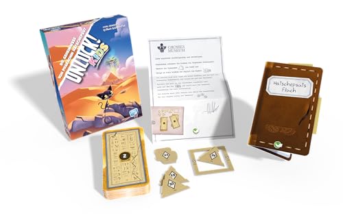 Space Cow, Unlock! Kids – Los Secretos de la faraona Hatshepsut, Juego de niños, Juego de Rompecabezas, 1-4 Jugadores, a Partir de 6 años, 20 Minutos, alemán