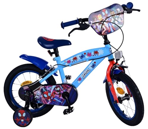 Spider-Man Bicicleta infantil de 14 pulgadas azul - Seguridad, comodidad y alegría duradera