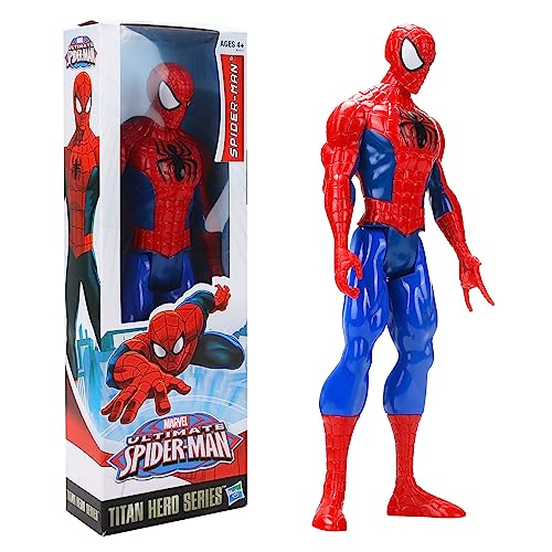 Spider-Man Figura, Spider-Man Marvel Avengers Titan Hero Series Juguetes, Titan Hero Serie Spider Action Figur, Figura de Acción de 30 cm del Superhéroe para Niños de 4 Años (Spider-Man)