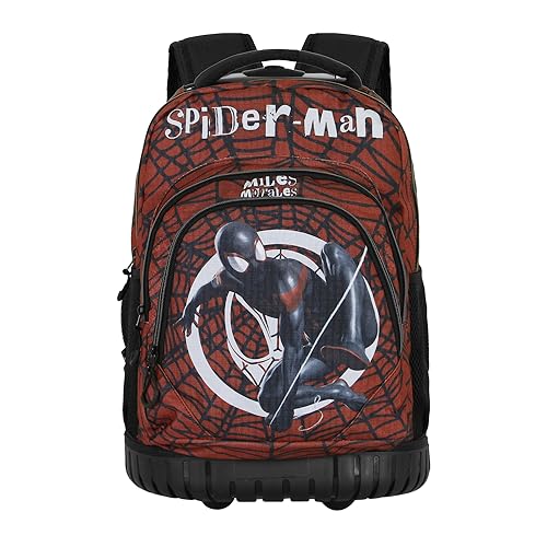 Spiderman Blackspider-Mochila Trolley GTS FAN, Rojo, 32 x 47 cm, Capacidad 39 L