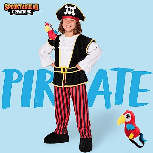 Spooktacular Creations Disfraz de pirata para bebés para trucos o tratamientos para bebés Halloween, fiestas de vestir (3-4 años)