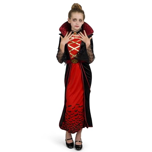 Spooktacular Creations Disfraz de Vampiro para Niñas Traje de lujo Halloween Vampiro Victoriano Gótico (L)