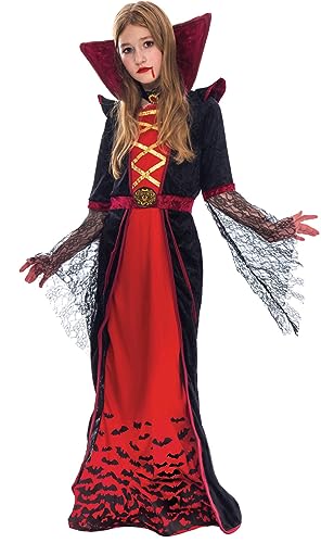 Spooktacular Creations Disfraz de Vampiro para Niñas Traje de lujo Halloween Vampiro Victoriano Gótico (L)