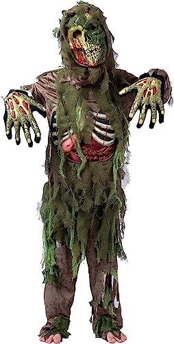 Spooktacular Creations Swamp Deluxe Skeleton Living Dead Zombie Disfraz para Halloween Kids Monster Rol de rol (pequeño (5-7 años))