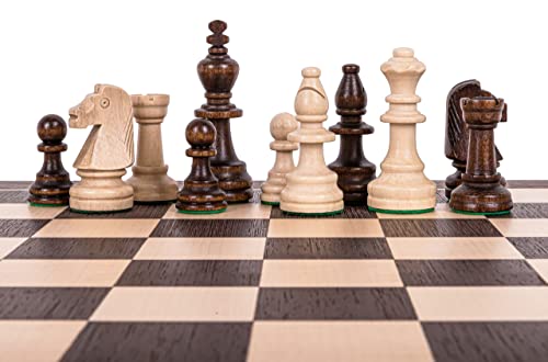Square - Profesional Ajedrez de Madera Nº 5 - WENGE Lux - Tablero de ajedrez Figuras - Staunton 5