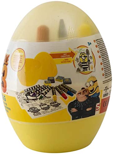 SRV Hub® Juego de 24 huevos para niños con licencia de personajes para niños, accesorios para colorear dentro de un huevo, juguete educativo para niños de 3 años más (Minions Despicable Me Craft