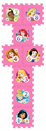 Stamp- Puzzle PLAYMAT HOPSCOTCH Princess 8 PCES Disney Play Mat, Color Rosa (TP880001)