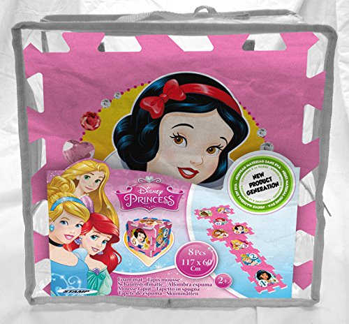 Stamp- Puzzle PLAYMAT HOPSCOTCH Princess 8 PCES Disney Play Mat, Color Rosa (TP880001)