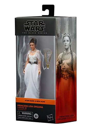Star Wars Hasbro F18765X0 The Black Series Figura de Colección Princess Leia Organa (Yavin 4), a Escala de 15 cm, Nueva Esperanza, Edad: 4+
