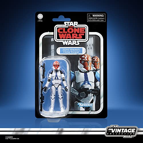 Star Wars La colección Vintage 332nd - Ahsoka’s Clone Trooper a Escala de 9,5 cm - Figura The Clone Wars - A Partir de 4 años