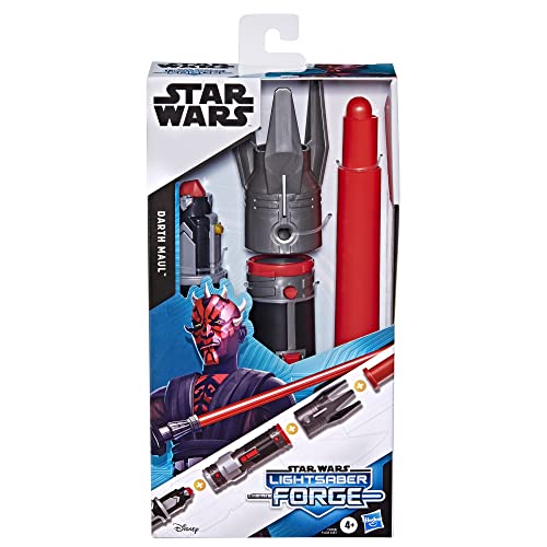 Star Wars Lightsaber Forge - Sable de luz rojo extensible de Darth Maul - Juguete personalizable para juego de rol - A partir de 4 años