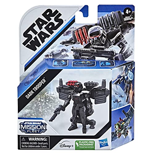 Star Wars Mission Fleet Gear Class Dark Trooper Attack from Above, 2.5-Inch-Scale Figure and Vehicle, Toys for Kids Ages 4 and Up