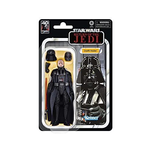 Star Wars The Black Series - Darth Vader - Figura del 40.° Aniversario a Escala de 15 cm - Star Wars: El Regreso del Jedi