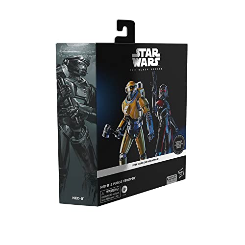 Star Wars The Black Series, Ned-B & Purge Trooper, Pack de 2 Figuras de Grafito de 15 cm, Exclusivo en Amazon