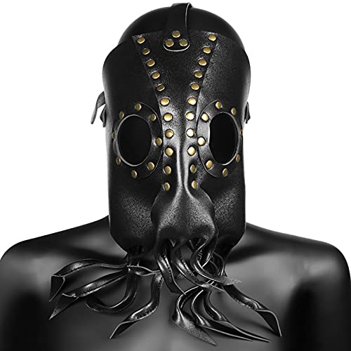 Steampunk Máscara de Halloween Gran Cthulhu Facemask Halloween Prop Fiesta Gótica Carnaval Masquerade Cosplay PU Máscara