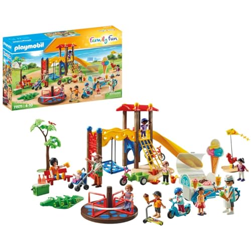 STELIP 71571 Playmobil - Juego de gran parque infantil, mundo del juego, tobogán, trepador, figuras de juego, figuras