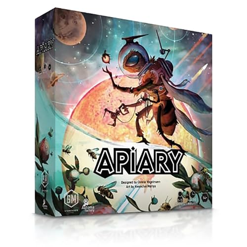 Stonemaier Games: Apiary - Juego base, juegos de mesa de estrategia, juego de construcción de colmenas, abejas hiperinteligentes en el espacio, a partir de 14 años, 1-5 jugadores, 60-90 minutos