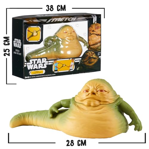 Stretch - Star Wars Jabba The Hutt, muñeco Que se estira, Personaje película clásica la Guerra de Las Galaxias, Licencia Oficial, Producto Original, para coleccionistas, 5 años, Famosa (TR402000)