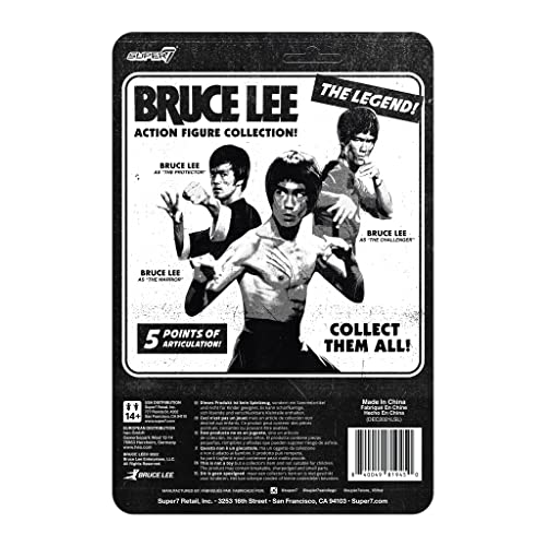 SUPER7 Figura de reacción de Bruce Lee The Protector de 9,5 cm