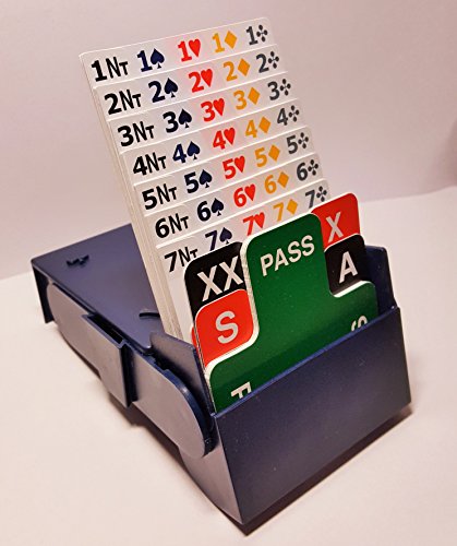 SuperBridgeBox , sets of 4 with 100% plastic biddingcards (blue)