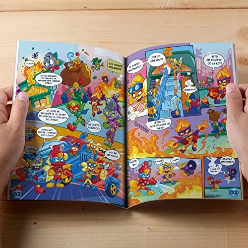SUPERTHINGS- Serie Rescue Force, Revista Que Incluye un Cómic Guía con la Historia de la Serie + 1 Rescue Jet con Efecto Metalizado + 2 Superthings