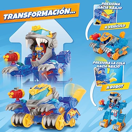 SUPERTHINGS Wild Tigerbot Kazoom – Robot Tigre transformable. El Robot se transforma en un vehículo. Incluye 1 Wild Kid y 1 Wild SuperThing exclusivos