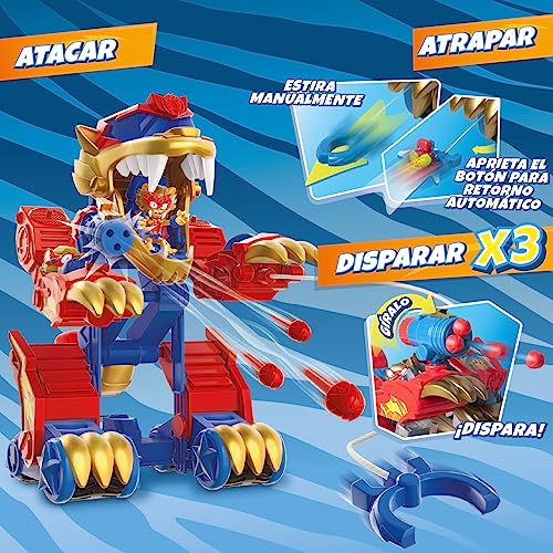 SUPERTHINGS Wild Tigerbot – Robot Tigre transformable. El Robot se transforma en un vehículo. Incluye 1 Wild Kid y 1 Wild SuperThing exclusivos