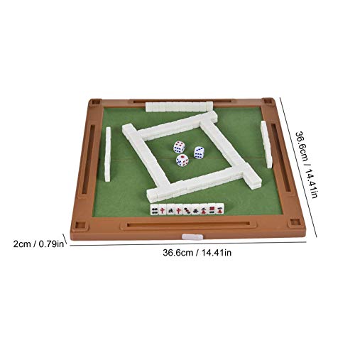 Suuim Juego de fichas de Mahjong 6 en 1, minijuego Combinado, Juego de Mesa Plegable de Mahjong